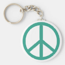 vert de paix porte-clefs