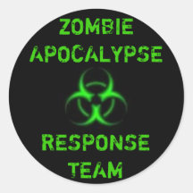 Vert d'équipe de réponse d'apocalypse de zombi autocollant