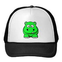 Vert d'hippopotame casquettes de camionneur