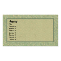 Vert et cartes de visite floraux bronzages cartes de visite personnelles