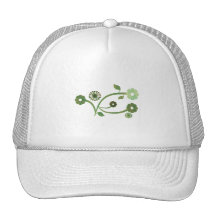 Vert et floral abstrait de Brown Casquettes De Camionneur