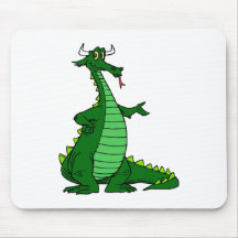 Vert idiot de dragon tapis de souris