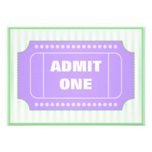 Vert pourpre de fête d'anniversaire de film invitations personnalisées