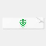 Vert sikh de Khanda Autocollant Pour Voiture