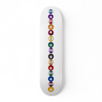 Vertical Billiards / Pool Balls - Skateboard