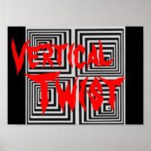 Vertical Twist Psychadelic Poster