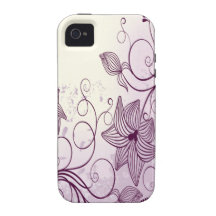 Very Beautiful Purple Flowers Vibe iPhone 4 Covers