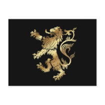 Very cool coat of arms style lion for gifting postcard