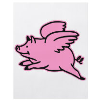Very Cute Flying Pink Pig Flyer Design