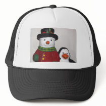Very Cute Snowman and Friend Hat