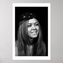 Very Cute White Girl Gangsta Chick Poster