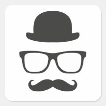 Very English Moustache Stickers