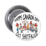 Very Funny Happy Canada Day Button