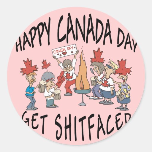 Very Funny Happy Canada Day Stickers Zazzle