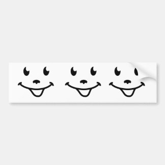 Very funny smiling face bumper stickers