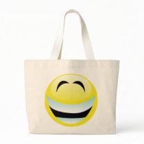 VERY HAPPY SMILEY FACE CANVAS BAG