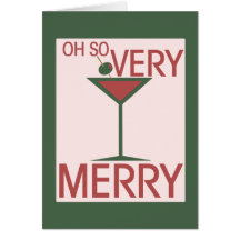 Very Merry Martini Xmas Cards