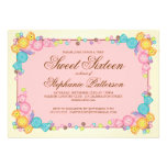 Very Sweet Candy Themed Sweet Sixteen Birthday Personalized Invite