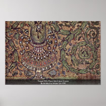 Vessel With Floral Motif And Crown Poster