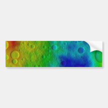 Vesta Asteroid Surface Abstract Bumper Stickers