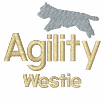 Veste brodée par Westie d'agilité