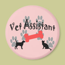 Vet Assistant Gifts magnets