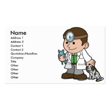 Vet or Veterinarian business card design