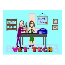 Vet Tech Art Gifts Post Cards