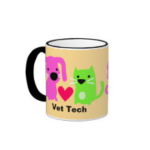Vet Tech Dog & Cat & Heart Mug