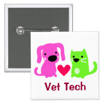 Vet Tech Dog & Cat with Heart Pins