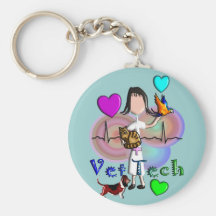 Vet Tech Gifts Unique Embossed Style Graphics Key Chain
