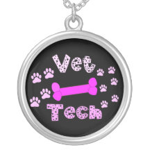 Vet Tech Necklace Sterling Silver Pendant