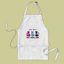 Vet Tech SPAY NEUTER ADOPT Black Cats Design aprons