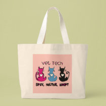 Vet Tech SPAY NEUTER ADOPT Black Cats Design bags