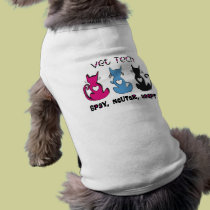 Vet Tech SPAY NEUTER ADOPT Black Cats Design pet clothing