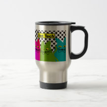 Vet Tech Travel Mug Whimsical Cats