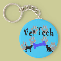 Vet TECH With Dog Bone keychains