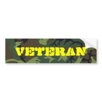 Veteran (Camoflauge) Bumper Sticker