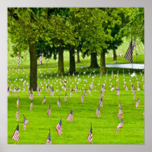 Veteran Hero Honour & Remember American Flag Poste
