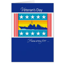Veteran's Day, Navy Boat Card