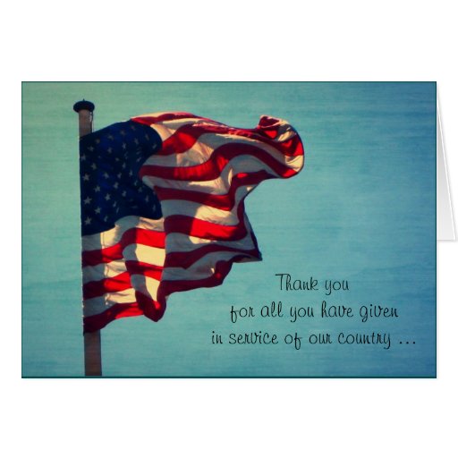 Veterans Day, Thank You  Military Greeting Card  Zazzle