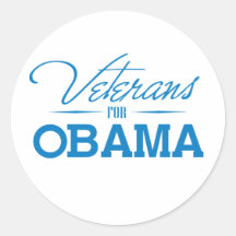 VETERANS FOR OBAMA -.png Round Sticker