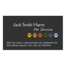 Vétérinaire coloré d'animal familier de chien de p cartes de visite professionnelles