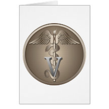 Veterinarian Caduceus Greeting Cards