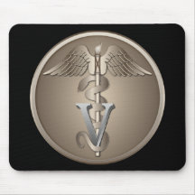 Veterinarian Caduceus Mousepads