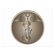 Veterinarian Caduceus Postcards