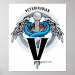 Veterinarian Caduceus posters