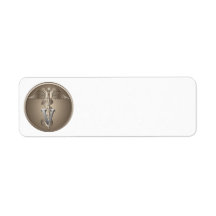 Veterinarian Caduceus Return Address Label