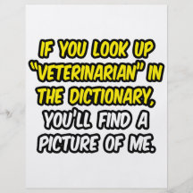 Veterinarian In Dictionary...My Picture Flyer Design