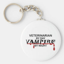 Veterinarian Vampire by Night Key Chains